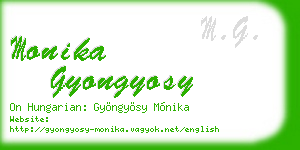 monika gyongyosy business card