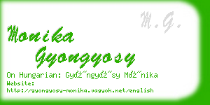 monika gyongyosy business card